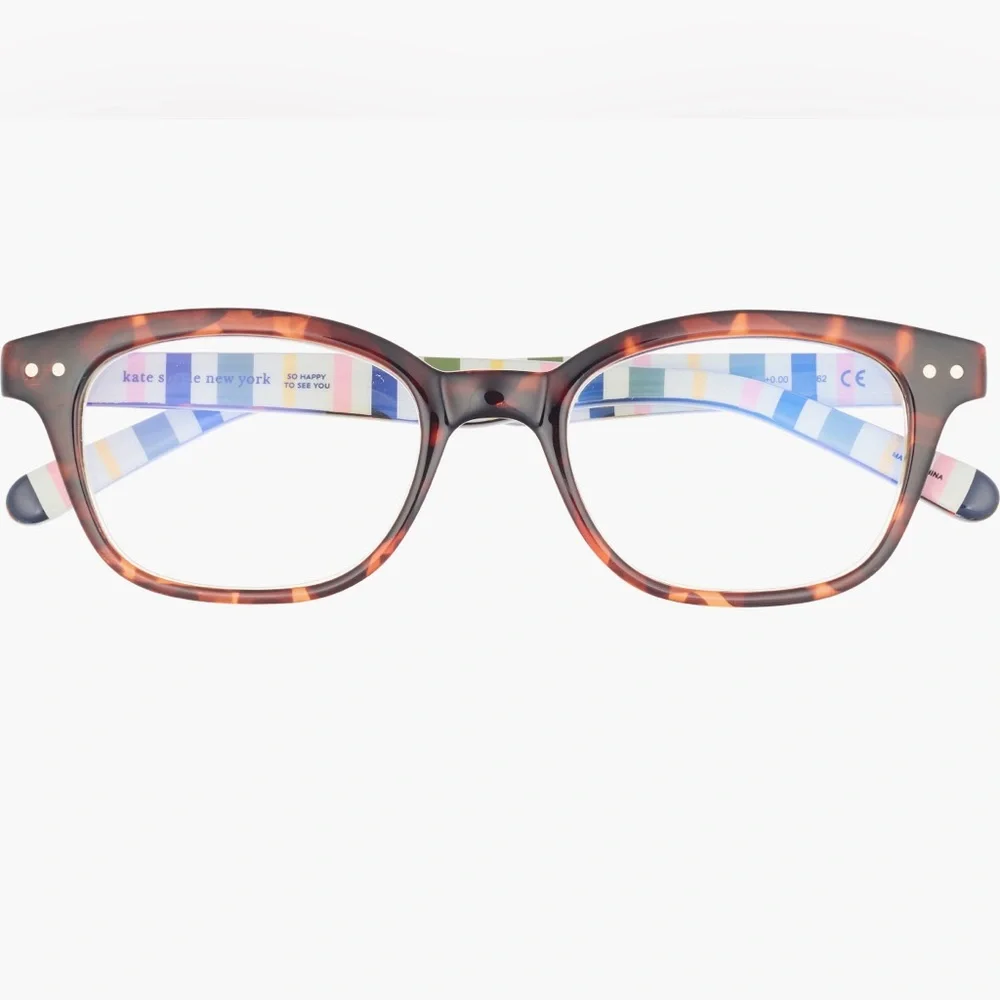 Kate Spade Rebecca Square Reading Glasses in Havana Multi| 49x19x140